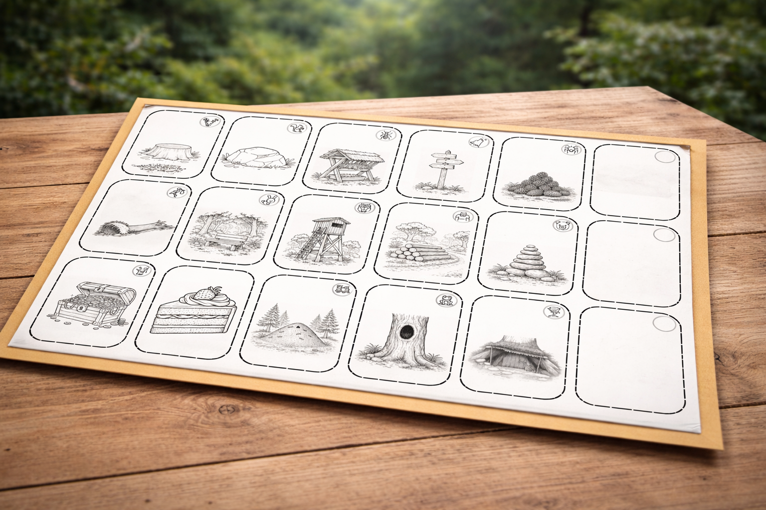 Pátračky - ukázka herních karet pro děti